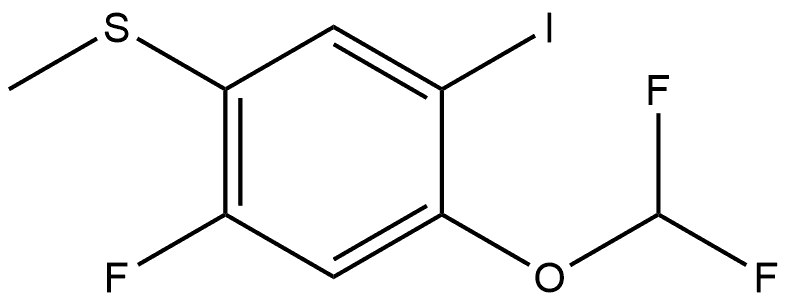 1-(Difluoromethoxy)-5-fluoro-2-iodo-4-(methylthio)benzene Structure