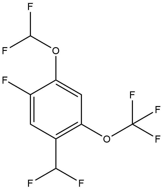 1-(Difluoromethoxy)-4-(difluoromethyl)-2-fluoro-5-(trifluoromethoxy)benzene Structure