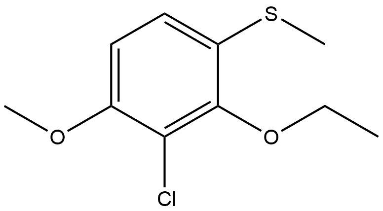 2-Chloro-3-ethoxy-1-methoxy-4-(methylthio)benzene Structure