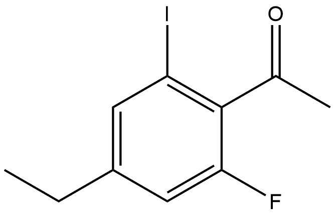 1-(4-Ethyl-2-fluoro-6-iodophenyl)ethanone Structure