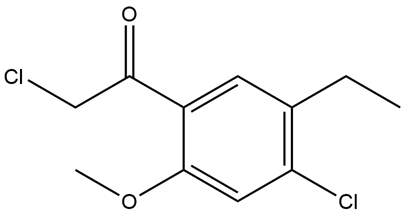 2-Chloro-1-(4-chloro-5-ethyl-2-methoxyphenyl)ethanone Structure