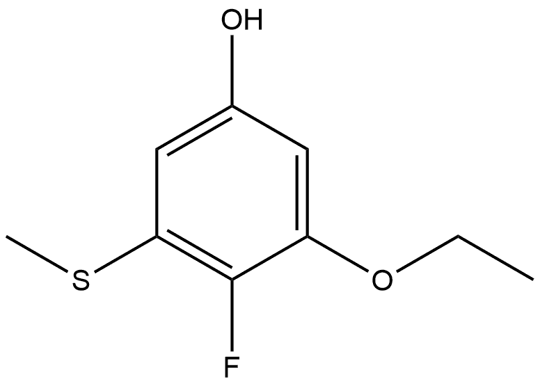 3-Ethoxy-4-fluoro-5-(methylthio)phenol Structure