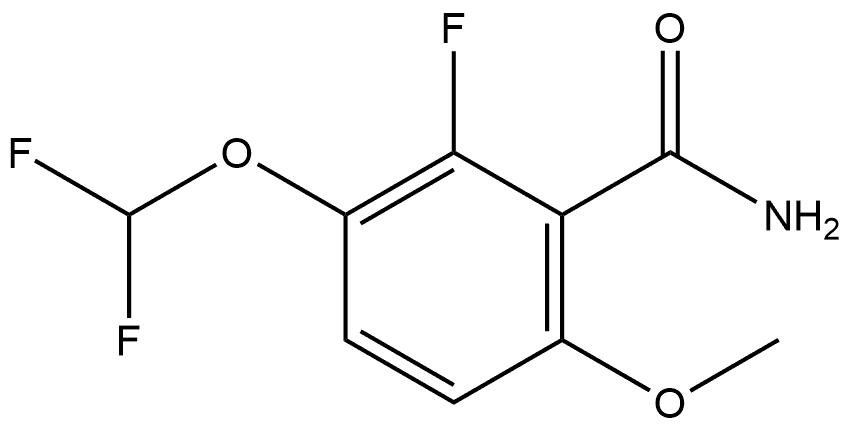 3-(Difluoromethoxy)-2-fluoro-6-methoxybenzamide Structure