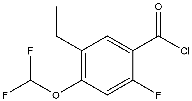 4-(Difluoromethoxy)-5-ethyl-2-fluorobenzoyl chloride Structure