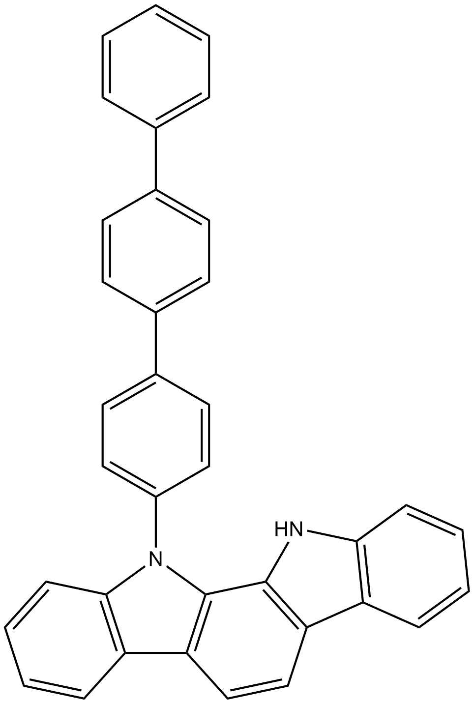 11,12-Dihydro-11-[1,1′:4′,1′′-terphenyl]-4-ylindolo[2,3-a]carbazole Structure