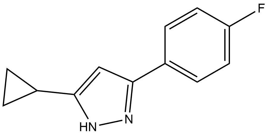 5-cyclopropyl-3-(4-fluorophenyl)-1H-pyrazole Structure