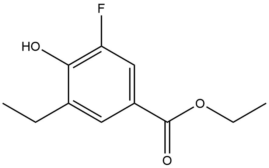 Ethyl 3-ethyl-5-fluoro-4-hydroxybenzoate Structure