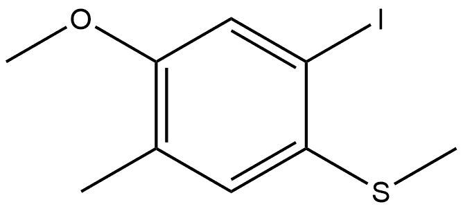 1-Iodo-5-methoxy-4-methyl-2-(methylthio)benzene Structure