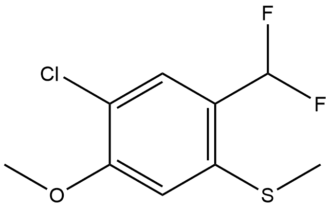 1-Chloro-5-(difluoromethyl)-2-methoxy-4-(methylthio)benzene Structure