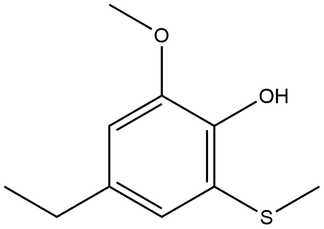 4-Ethyl-2-methoxy-6-(methylthio)phenol Structure