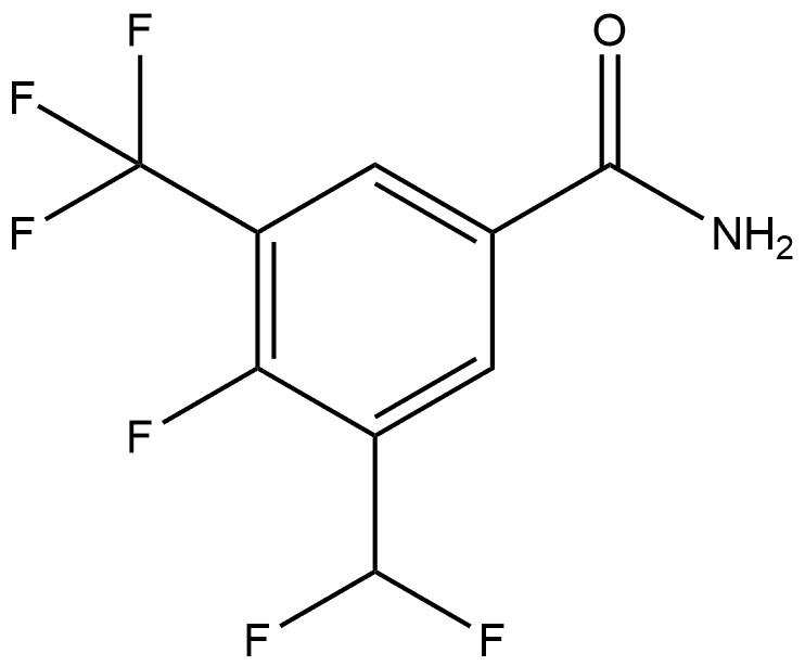 3-(Difluoromethyl)-4-fluoro-5-(trifluoromethyl)benzamide Structure