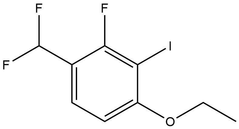 1-(Difluoromethyl)-4-ethoxy-2-fluoro-3-iodobenzene Structure