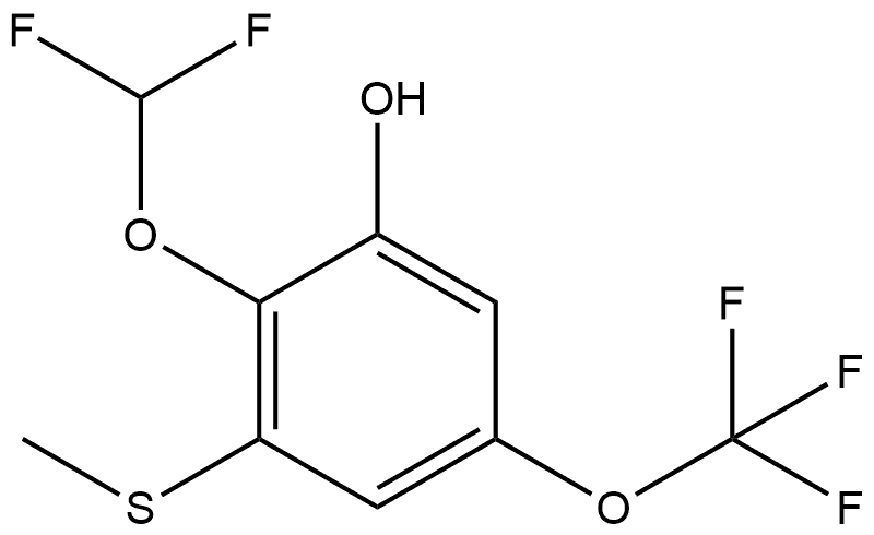 2-(Difluoromethoxy)-3-(methylthio)-5-(trifluoromethoxy)phenol Structure