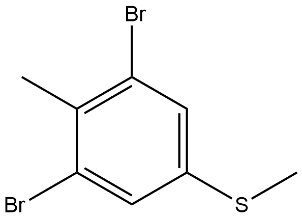 1,3-Dibromo-2-methyl-5-(methylthio)benzene Structure