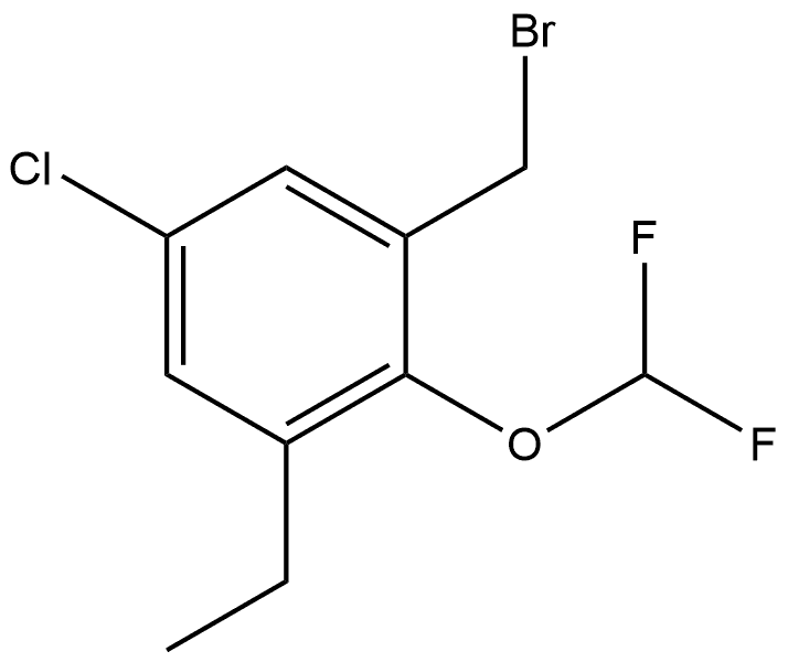 1-(Bromomethyl)-5-chloro-2-(difluoromethoxy)-3-ethylbenzene Structure