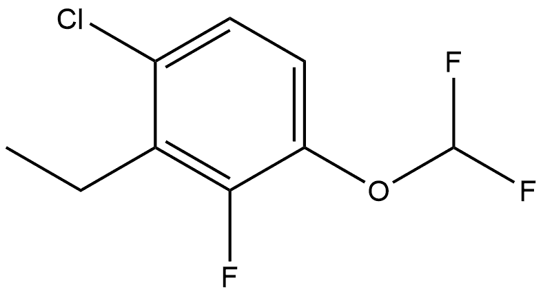 1-Chloro-4-(difluoromethoxy)-2-ethyl-3-fluorobenzene Structure