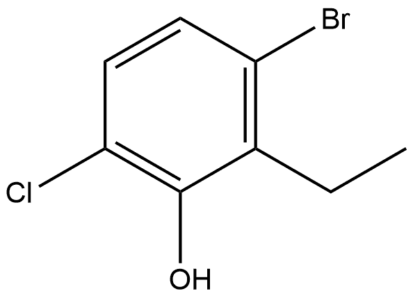 3-Bromo-6-chloro-2-ethylphenol Structure
