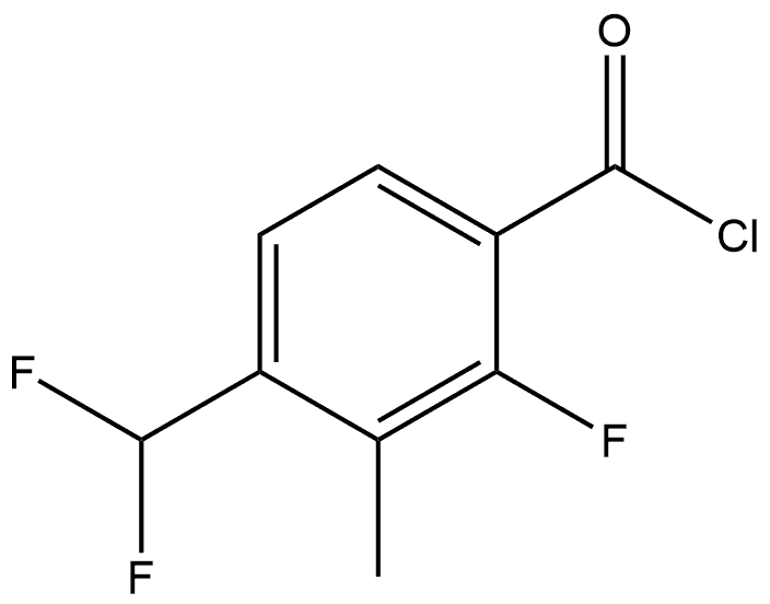 4-(Difluoromethyl)-2-fluoro-3-methylbenzoyl chloride Structure