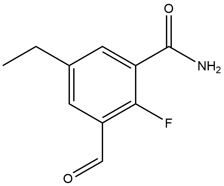 5-ethyl-2-fluoro-3-formylbenzamide 구조식 이미지