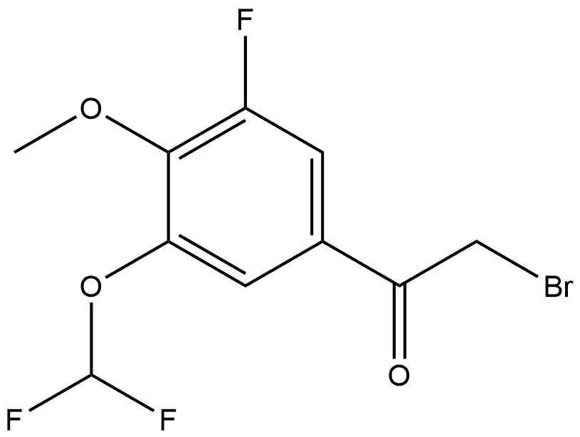 2-Bromo-1-[3-(difluoromethoxy)-5-fluoro-4-methoxyphenyl]ethanone Structure