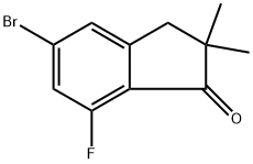 5-bromo-7-fluoro-2,2-dimethyl-2,3-dihydro-1H-inden-1-one 구조식 이미지
