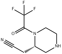 2-Piperazineacetonitrile, 1-(2,2,2-trifluoroacetyl)-, (2S)- Structure