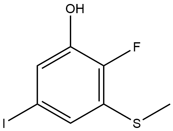 2-Fluoro-5-iodo-3-(methylthio)phenol Structure