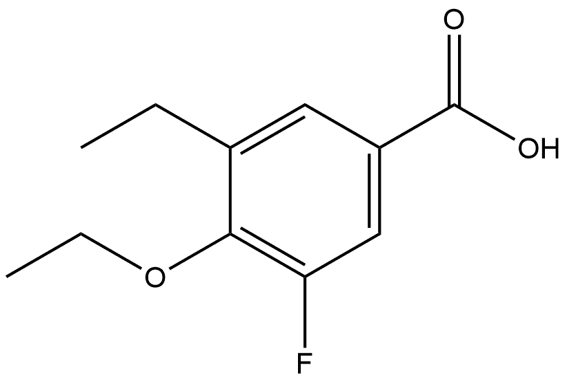 4-Ethoxy-3-ethyl-5-fluorobenzoic acid Structure