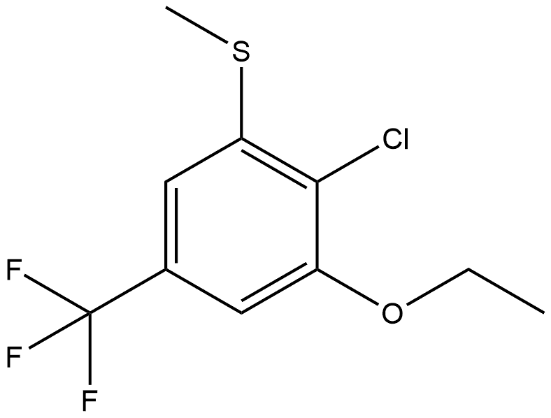 2-Chloro-1-ethoxy-3-(methylthio)-5-(trifluoromethyl)benzene Structure