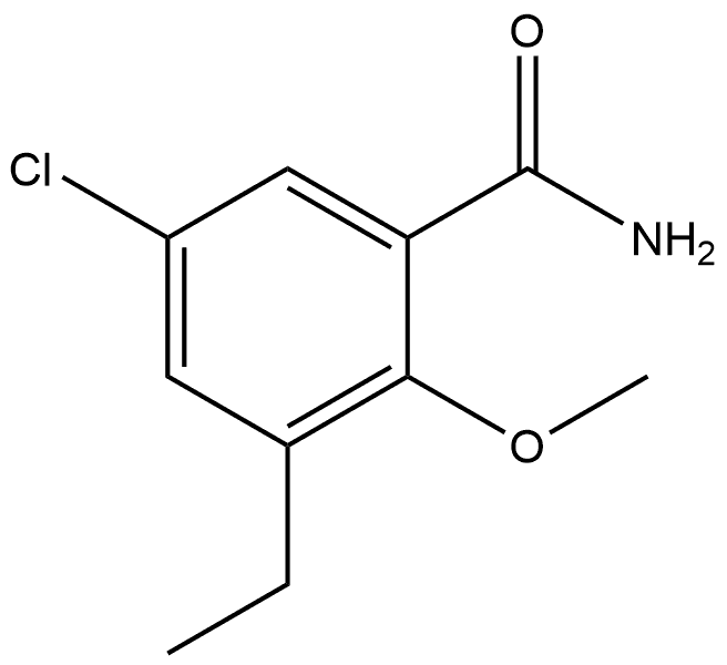 5-Chloro-3-ethyl-2-methoxybenzamide Structure