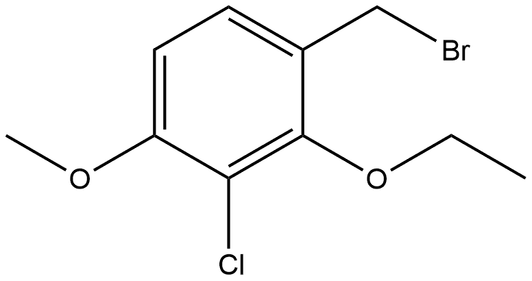 1-(Bromomethyl)-3-chloro-2-ethoxy-4-methoxybenzene Structure