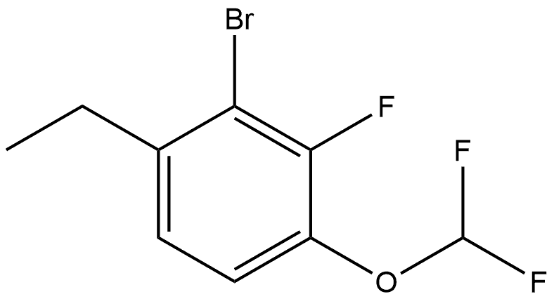 2-Bromo-4-(difluoromethoxy)-1-ethyl-3-fluorobenzene Structure