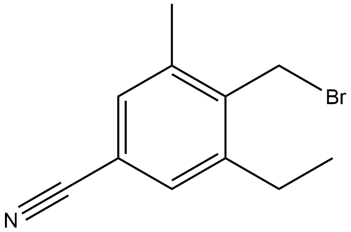 4-(Bromomethyl)-3-ethyl-5-methylbenzonitrile Structure