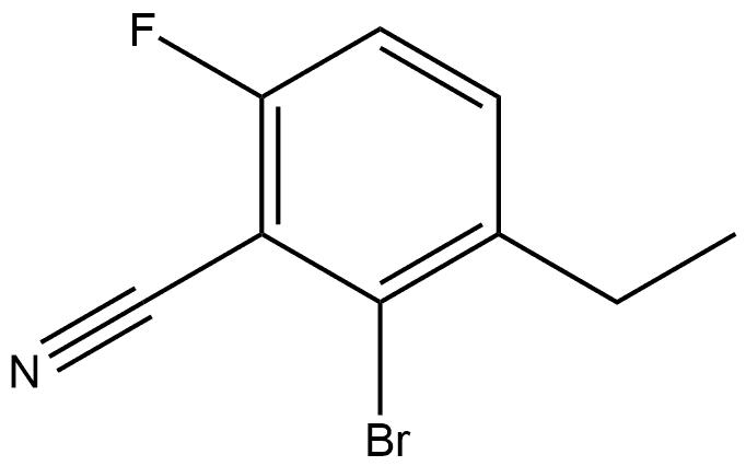 2-Bromo-3-ethyl-6-fluorobenzonitrile Structure