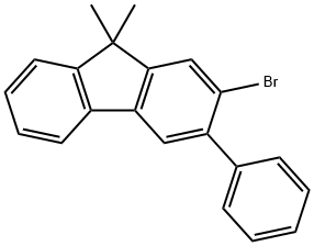 9H-Fluorene, 2-bromo-9,9-dimethyl-3-phenyl- Structure