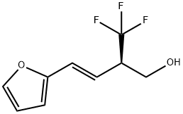 3-Buten-1-ol, 4-(2-furanyl)-2-(trifluoromethyl)-, (2R,3E)- Structure