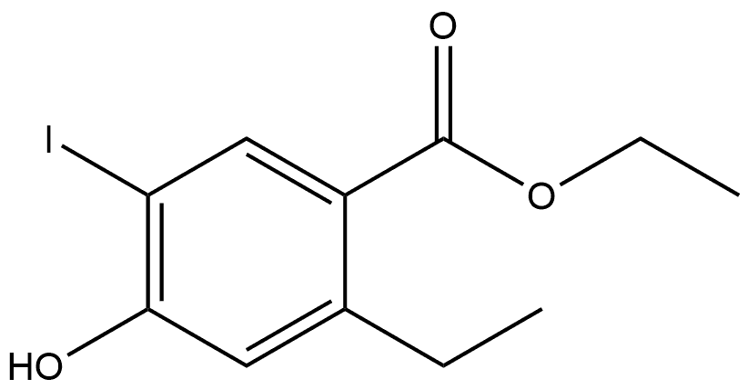 Ethyl 2-ethyl-4-hydroxy-5-iodobenzoate Structure