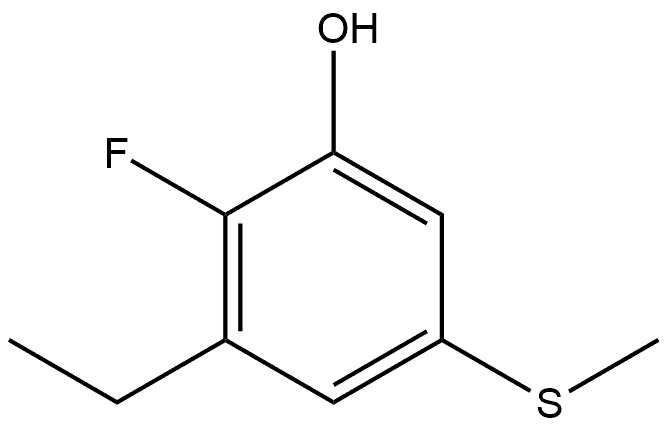 3-Ethyl-2-fluoro-5-(methylthio)phenol Structure