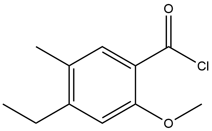 4-Ethyl-2-methoxy-5-methylbenzoyl chloride Structure