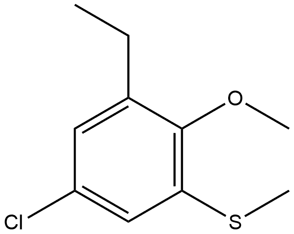 5-Chloro-1-ethyl-2-methoxy-3-(methylthio)benzene Structure