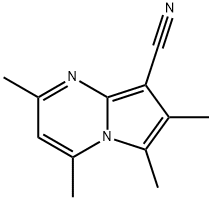 2,4,6,7-Tetramethylpyrrolo[1,2-a]pyrimidine-8-carbonitrile Structure