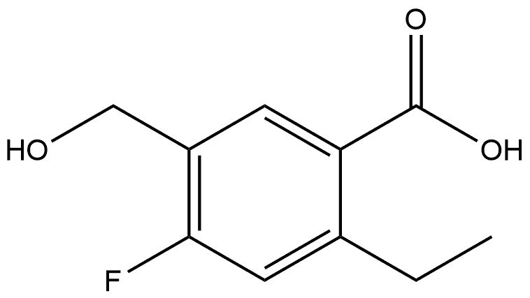 2-Ethyl-4-fluoro-5-(hydroxymethyl)benzoic acid Structure