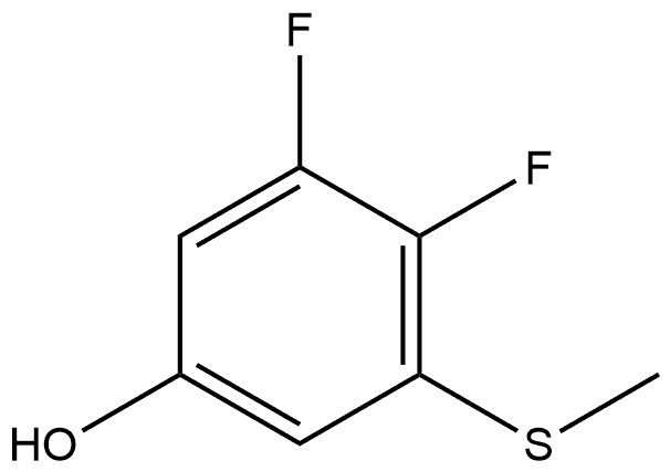 3,4-difluoro-5-(methylthio)phenol Structure