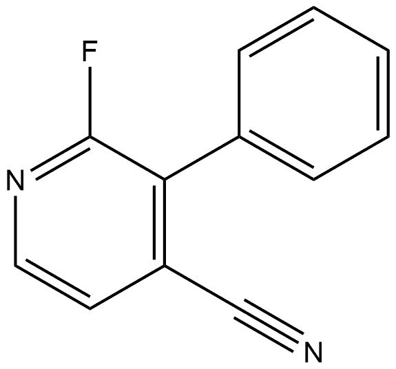 4-Pyridinecarbonitrile, 2-fluoro-3-phenyl- Structure