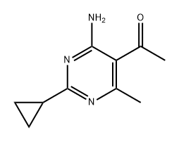 Ethanone, 1-(4-amino-2-cyclopropyl-6-methyl-5-pyrimidinyl)- Structure