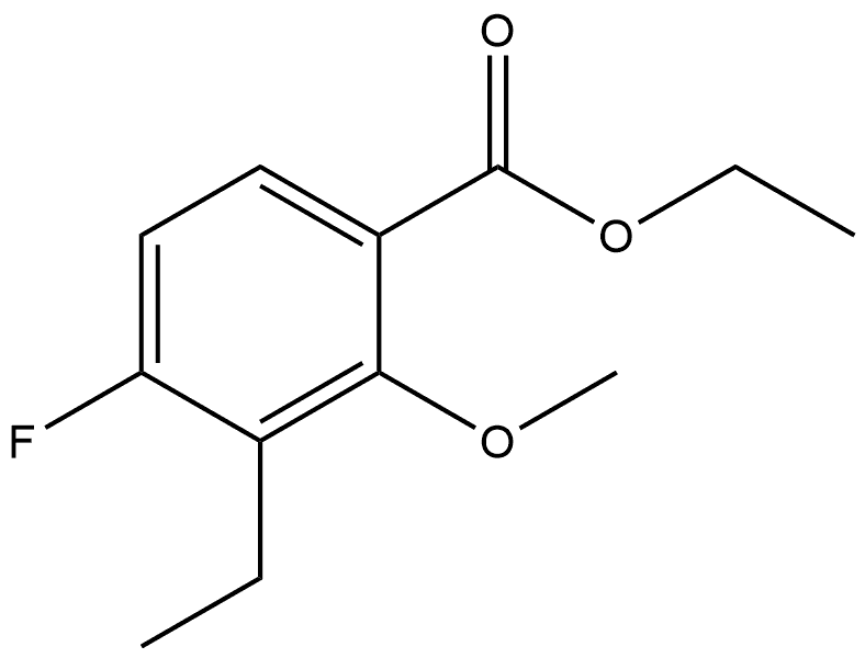 Ethyl 3-ethyl-4-fluoro-2-methoxybenzoate Structure