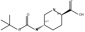 2-Piperidinecarboxylic acid, 5-[[(1,1-dimethylethoxy)carbonyl]amino]-, (2R,5S)-rel- Structure