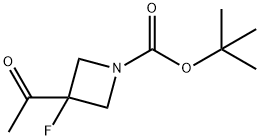 1,1-Dimethylethyl 3-acetyl-3-fluoro-1-azetidinecarboxylate 구조식 이미지