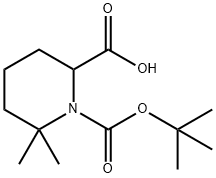 1,2-Piperidinedicarboxylic acid, 6,6-dimethyl-, 1-(1,1-dimethylethyl) ester Structure