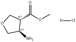 3-Furancarboxylic acid, 4-aminotetrahydro-, methyl ester, hydrochloride (1:1), (3R,4R)-rel- Structure